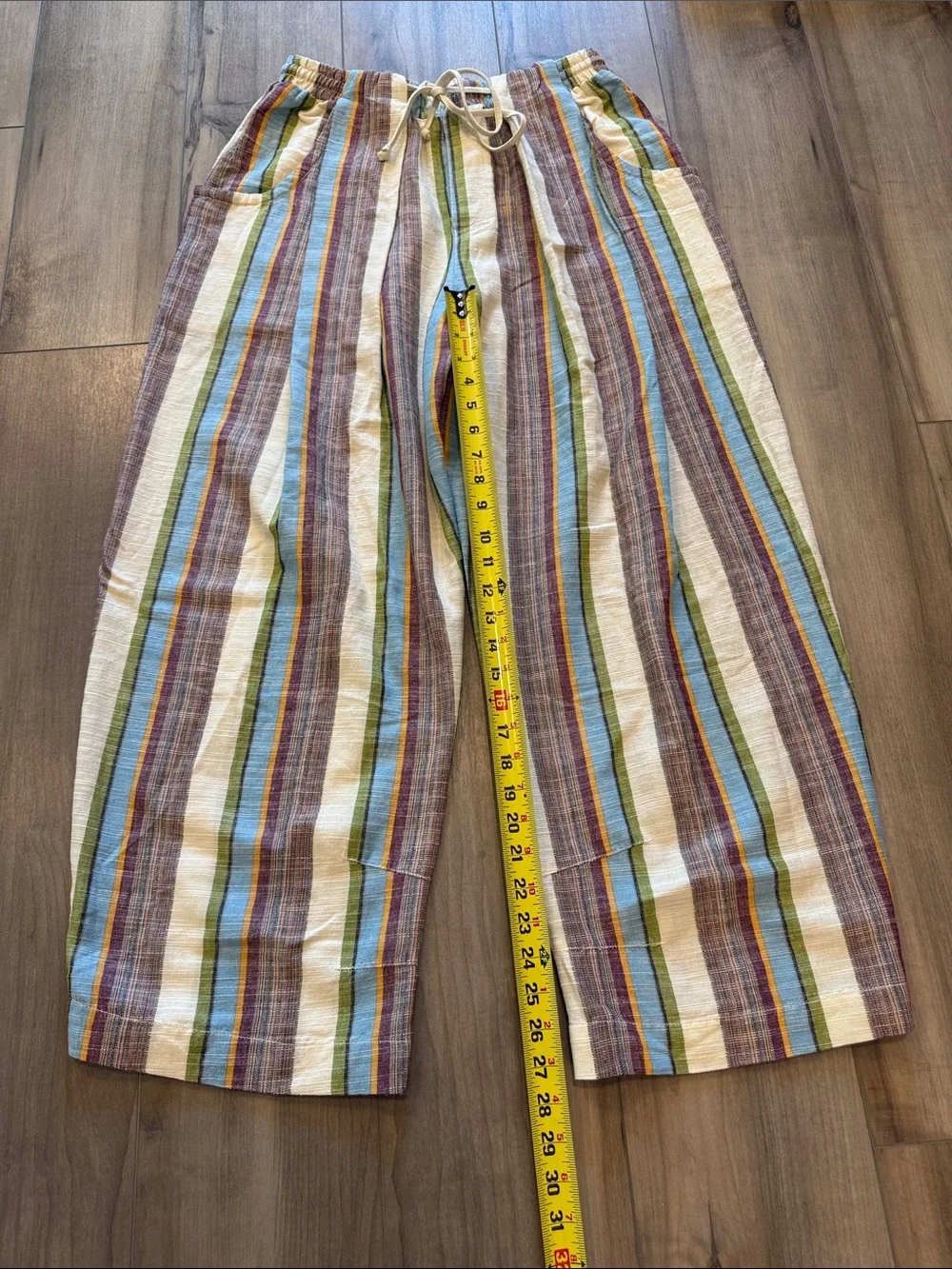 Free People Chambers Stripe  Wide Leg Drawstring Pants. New without tags. - Picture 9 of 13
